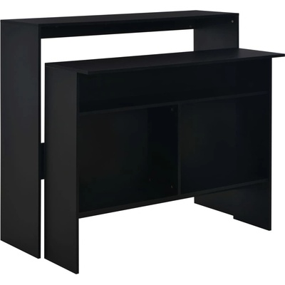 vidaXL Barový stůl se 2 stolními deskami černý 11461.280218 – Zboží Dáma