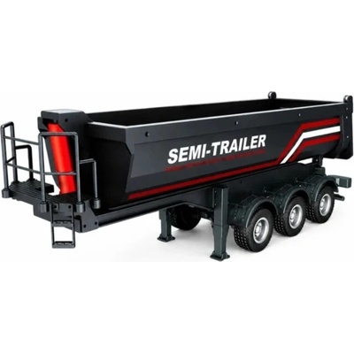 IQ models 1:18 čierny RC sklápací náves s korbou k ťahaču Scania 770