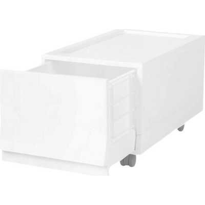 Wave Junior Snow Modulárny úložný box s kolieskami 43,4 x 27,2 x 22 cm, úzky - 1 zásuvka - kolieska
