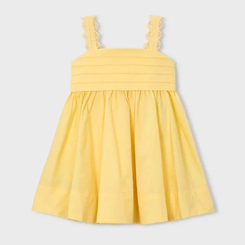 Mayoral Рокля сатен в цвят ванилия за мини момиче Mayoral