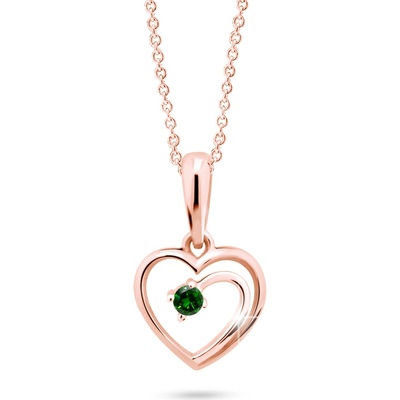 Cutie Diamonds prívesok z ružového zlata so smaragdom DZ6300 1602 40 SM X L4