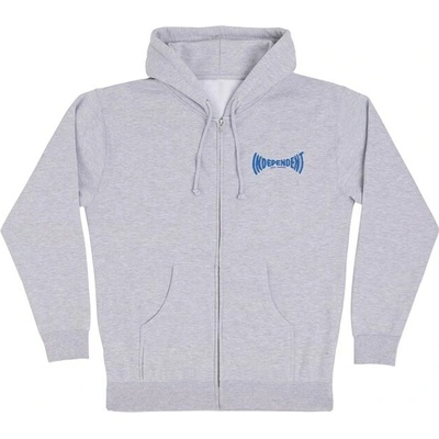 Independent mikina Manufactured Span Zip Hooded Heavyweight Sweatshirt Grey Hthr