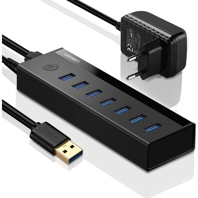 Adaptér 7v1 UGREEN US219 na 7x USB 3.0 šedý 029243