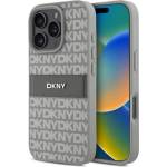 DKNY PU Leather Repeat Pattern Tonal Stripe Case for iPhone 16 Pro Beige - защитен калъф (3666339333362)