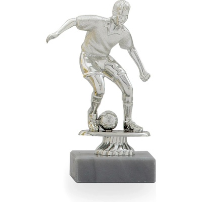 Figurka fotbalista výška 13 cm stříbrná