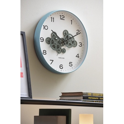 Karlsson Стенен часовник Karlsson Open Gear 40 cm (KA6093BL)