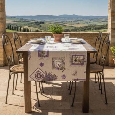 Mondo Italia Behúň Levanduľové kytice Fialová 50x150 cm