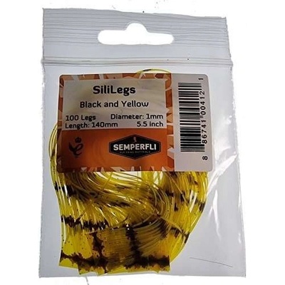 Semperfli Silikonové Nožičky SiliLegs Black & Yellow