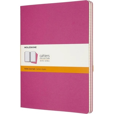 Moleskine školské zošity linajkové tmavoružové 3ks