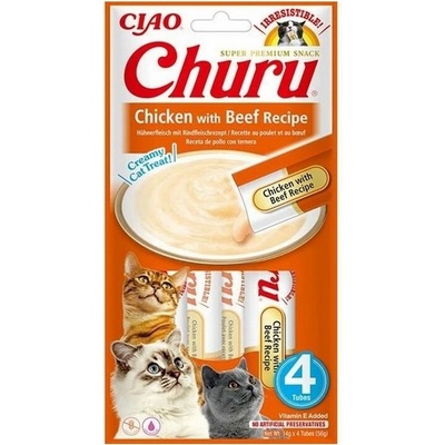 Inaba Churu Pyre cat kura a hovädzie 4 tuby 56 g