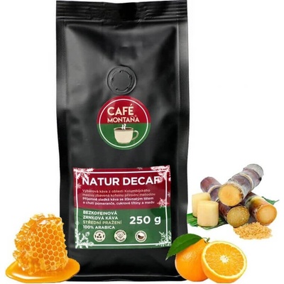 Café Montaña Natur Decaf mletá káva bez kofeinu Espresso 250 g