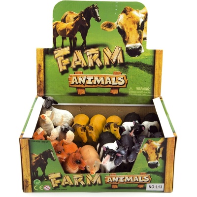 Teddies Zvířátko farma plast 11 cm 18 ks