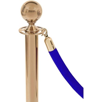 Въже със златиста закопчалка Velor, 160 cm, синьо (5040140043)