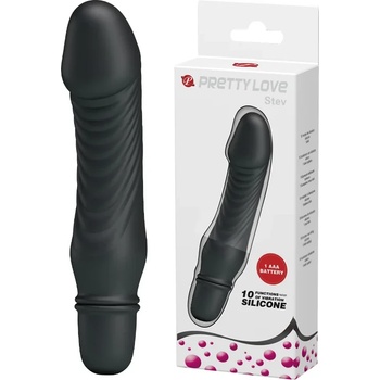Мини вибратор с 10 стимулиращи режима, 13, 5см. - Pretty Love Stev Black (DEBRA01330)