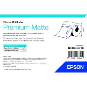 Epson Epson Premium Matte roll, щанцована ролка 210 mm x 297 mm ( 200 етикета) (C33S045738)
