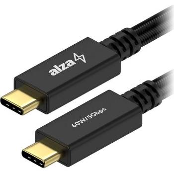 AlzaPower APW-CBTC3105B AluCore USB-C/USB-C 3.2 Gen 1, 3 A, 60 W, 0,5m, černý