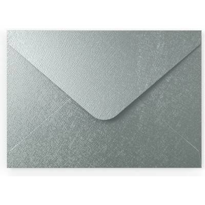 Strukturované obálky s Diamantová klopa - 162 x 229 mm (C5) - Stříbrná