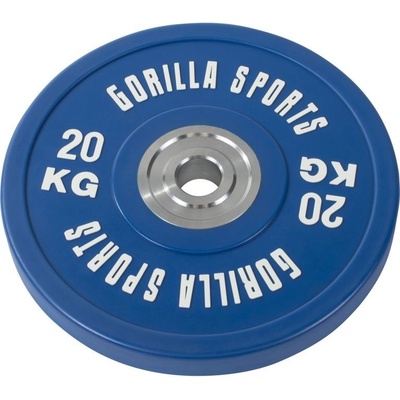 Gorilla Sports pogumovaný záťažový kotúč 20 kg 50/51 mm