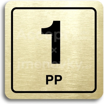 ACCEPT Piktogram 1 PP - zlatá tabulka - černý tisk