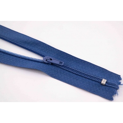 Nedeliteľný jemný plastový špirálový zips (veľkosť číslo 3) rôzne farby - dĺžka 12 cm - 60 cm 16 cm Modrošedá