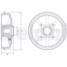 Brzdový buben DELPHI BFR484