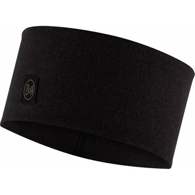 Buff Merino Wide headband Solid Black