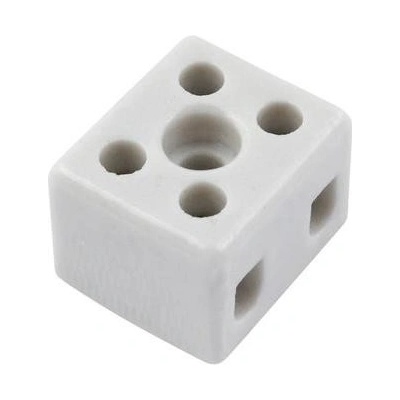 Eleman 1002551 Svorkovnice keramická AK 2/6 A - BI, 2pól., 2x6mm2, 32A, T300, porcelánová (bílá) /3700401