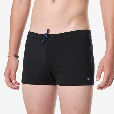 Decathlon Chlapčenské boxerkové plavky 100 Plus čierne