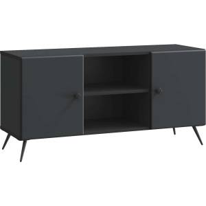 vidaXL ТВ шкаф 102 x 34, 5 x 50 см Черно Инженерна дървесина (895616)