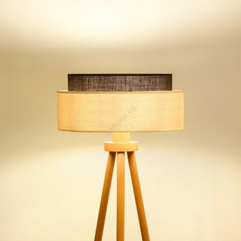 Brilagi - LED подова лампа BOHO стил 1xE27/15W/230V кремава/кафява (BG3215)