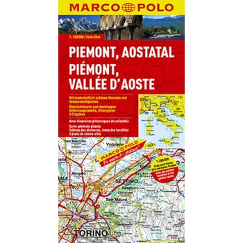 Itálie Piemont,Aostata mapa