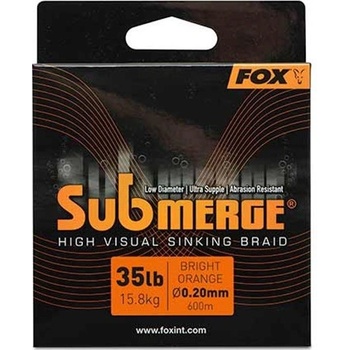 Fox Šňůra Submerge Submerge Orange Sinking Braid 600m 0,25mm