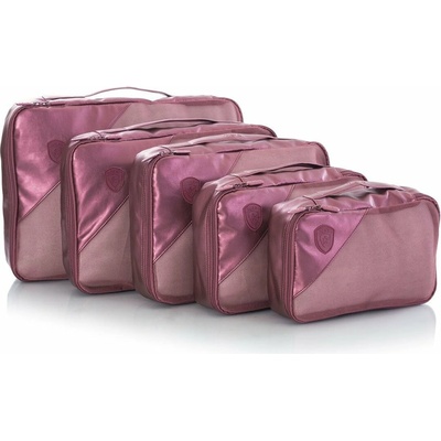 Heys Metallic Packing Cube 5pc Burgundy
