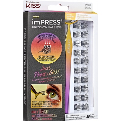 KISS Umělé trsové řasy imPRESS Press on Falsies Kit 01 – Zboží Dáma