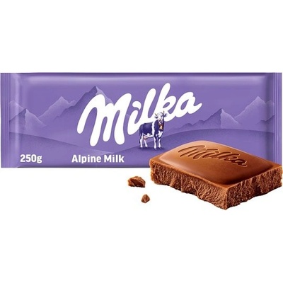 Milka Alpine Milk mliečna čokoláda z alpského mlieka 250 g