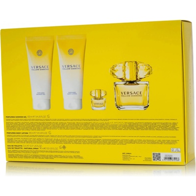 Versace Yellow Diamond EDT 90 ml + telové mlieko 100 ml + sprchový gél 100 ml + EDT 5 ml darčeková sada