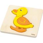 Viga Toys Дървен пъзел Viga Toys - Пате, 4 части (59929) - ozone
