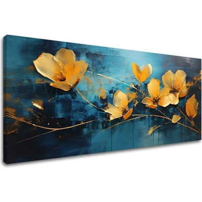 Nadčasová elegance na plátně Jemnost modrého světa - 50x100