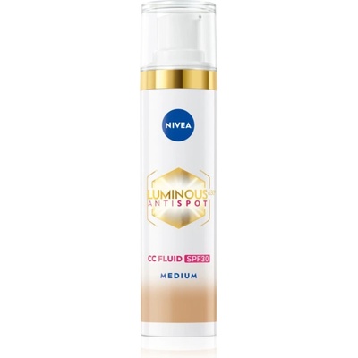 Nivea Luminous 630 Anti Spot озаряващ СС крем SPF 30 цвят Medium 40ml
