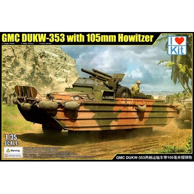 I LOVE KIT Merit International GMC DUKW-353 With 105mm Howitzer 1:35
