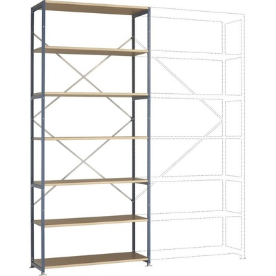 Manuflex RP1629.2001 Zasúvacia polica Základné prevedenie Planoflex so 7 policami, (š x v x h) 1.22 x 3 x 80 m, ocel, dr
