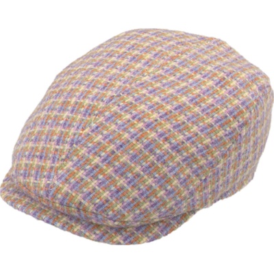Fiebig Headwear since 1903 Pánská vlněná bekovka Apple Green Harris Tweed