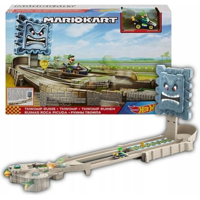 Mattel Hot Wheels Mariokart Thwomp Ruins Track Set