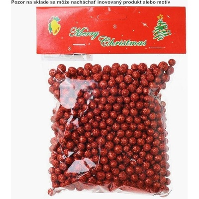 Dekorácia guličky polystyrén 5mm 25g farba červená