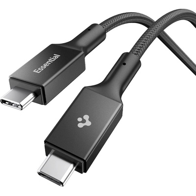 Spigen Кабел с бързо зареждане за устройства с USB-C порт - Spigen Essential USB-C to USB-C Cable 100W (черен) (150 см) (ACA10421)