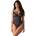Obsessive Nightly Blue Crotchless Teddy Black M/L