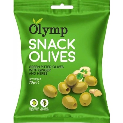Olymp Snack Zelené Olivy bez kôstky so zázvorom a bylinkami 70 g