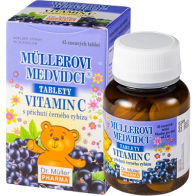 Dr. Müller Müllerovi medvídci Vitamin C s příchutí černého rybízu 45 tablet
