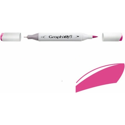 Lihová fixa GRAPH'IT oboustranná Brush & Fine, Magenta