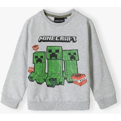 Minecraft mikina šedá